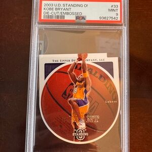 2003 UD Kobe Bryant Standing O! Die Cut Embossed #33 PSA 9 LA Lakers
